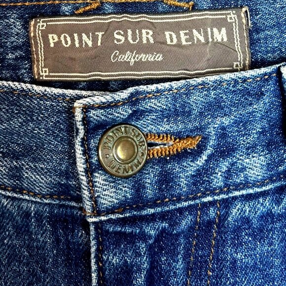 Point Sur Denim J. Crew Straight Leg Patchwork Repaired High Rise Jeans Size 29 - Picture 4 of 6